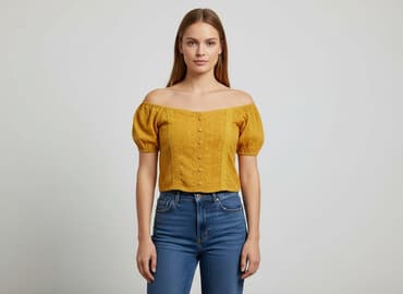 reserved żółta spódnice: SZACHOWNICA, Top damski, rozmiar M — 6