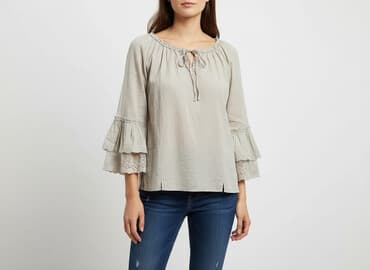 krótkie spodenki z kokardą: Rosebud, Bluzka damska, rozmiar S — 7