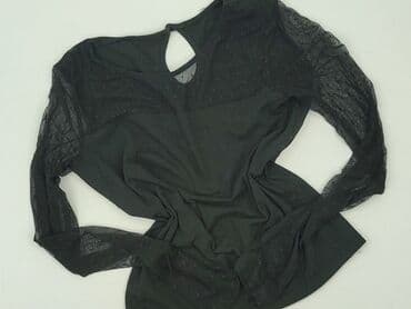 bluzka czarna z tiulem: Women's blouse, size S — 1