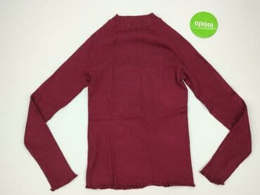 czerwona bluzka z dekoltem v: Bluzka damska, rozmiar S — 4