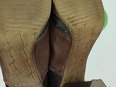 kononowicz w kamizelce: Czółenka damskie Ann-Mex w stylu brogues/oxford na słupku - Marka — 7