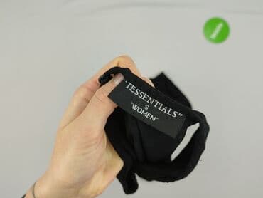 czarna sukienka ze srebrnymi wstawkami: Tessentials, Sukienka damska, S — 4