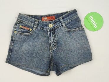 skórzane spodenki stylizacje: Denim, Szorty damskie, rozmiar S — 2