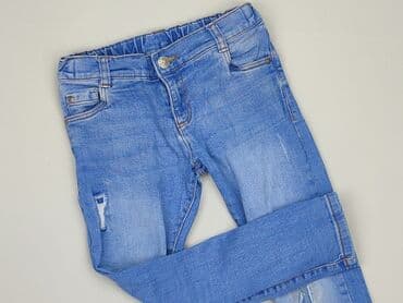 Jeansowe: Spodnie jeansowe, F&F, 7 lat, 116/122, stan - Idealny