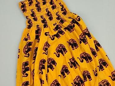 Spodnie damskie typu harem/alli-baba – żółte, w etniczny wzór słoni -