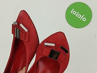 szpicu: Czerwone czółenka QUAZI na obcasie - Marka: QUAZI - Rozmiar: 36 — 7
