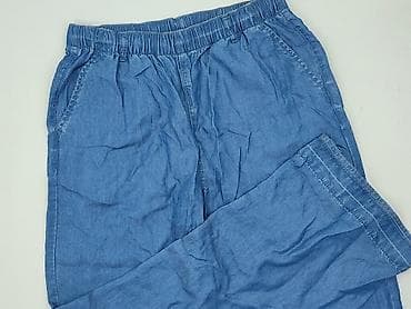 Damskie spodnie z lekkiego denimu/chambray, kolor jasnoniebieski. - — 1
