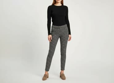 woskowane spodnie z wysokim stanem h m: H&M, Брюки жіночі, розмір S — 1