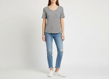 koszulki z długim rękawem damskie armani exchange: Express, T-shirt damski, rozmiar L — 6