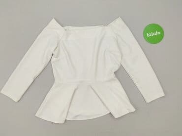 bluzka z baskinką biała: Women's blouse, size S — 2