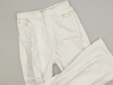 szerokie spodnie jeansowe bershka: Bershka, Jeansy damskie, rozmiar L — 1