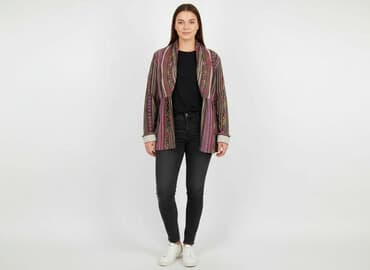 kolorowa kurtka puchowa: Kardigan damski, rozmiar XL — 6