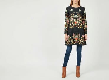 sukienka z haftowanymi kwiatami: Sukienka damska, rozmiar S — 6