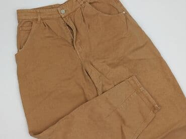 brązowe spodnie woskowane stradivarius: PULL&BEAR, Spodnie dla mężczyzn, rozmiar S — 1