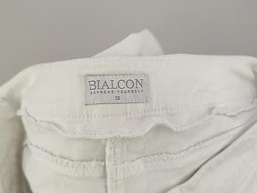 bialym: White, Spodnie materiałowe damskie, rozmiar M — 4