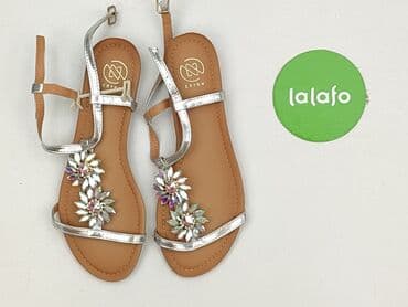 sandaly z puszkiem: Sandały damskie, rozmiar 40 — 2