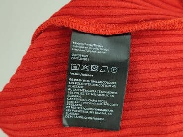 czerwona bluzki z bufkami: H&M, Bluzka damska, rozmiar XL — 6