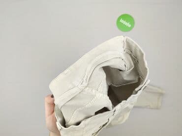 spodnie woskowane beż: Spodnie materiałowe damskie, rozmiar S — 4