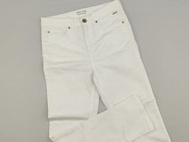 biale szerokie jeansy: Marks & Spencer, Jeansy damskie, rozmiar M — 1