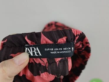 zara spodnie paperbag: Zara, Material trousers for women, size XS — 5