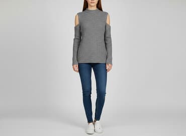 skarpeta świąteczna szara: FB Sister, Sweter damski, rozmiar M — 6