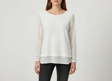 bluzki z koronki gipiury duże rozmiary: Tom Tailor, Bluzka damska, rozmiar L — 6