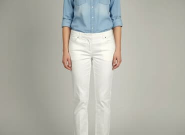 łaty na spodnie do prasowania: SIMPLE, Spodnie materiałowe damskie, rozmiar M — 1