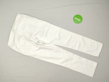 biale szerokie jeansy: Flame, Jeansy damskie, rozmiar M — 3