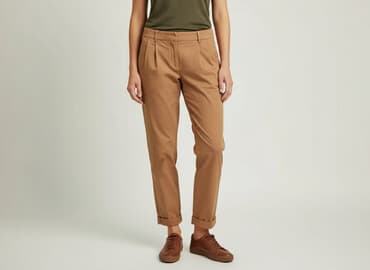 czerwone chinosy damskie: New Look, Spodnie materiałowe damskie, rozmiar M — 8