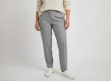 spodnie do szarej marynarki: Spodnie materiałowe damskie, rozmiar XL — 1