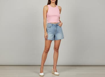 hm bluzki z krótkim rękawem: H&M, Top damski, rozmiar M — 7