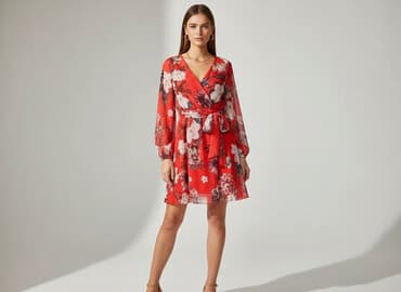 długa sukienki czerwona na wesele: Sukienka damska, rozmiar S — 6