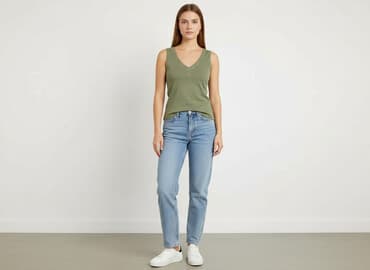 koszulki z dekoltem v: Top damski, rozmiar S — 6