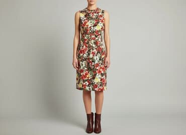 sukienka rozkloszowana dekolt łódka: Sukienka damska, rozmiar L — 5