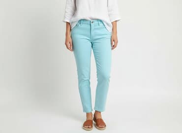 jeansy tapered: Jeansy damskie, rozmiar M — 6