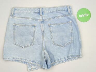 krótkie spodenki jeansowe wysoki stan: Denim, Szorty damskie, rozmiar XL — 4