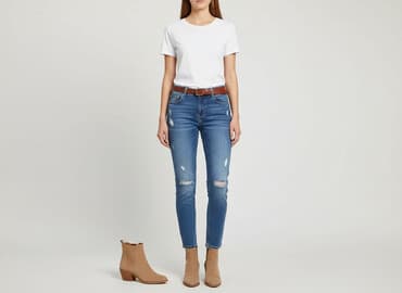 dżinsy typu boyfriend: Chillin, Jeansy damskie, rozmiar M — 6