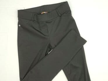 Spodnie materiałowe: Black, Spodnie materiałowe damskie, rozmiar M