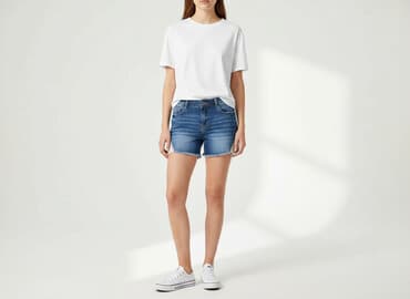 dżinsy z koronką: Blue Motion, Szorty damskie, rozmiar M — 8