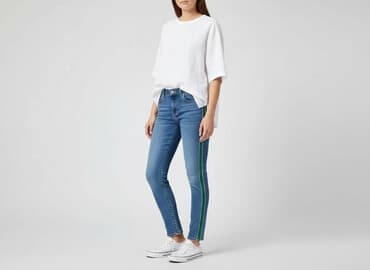 divided jeans: H&M, Jeans for women, size M — 6