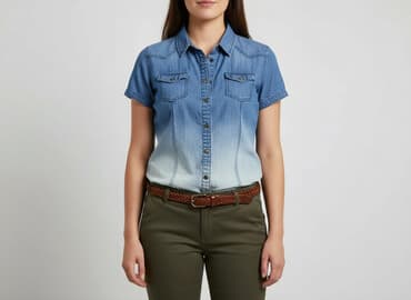 koszula niebieska hm: Urban Surface, Koszula damska, rozmiar L — 7