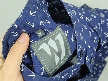 bordowe woskowane spodnie: Wółczanka, Koszulа dla mężczyzn, XS — 4