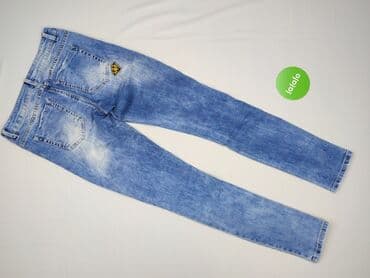 spodnie jeansowe z naszywkami: Jeansy damskie, rozmiar S — 3