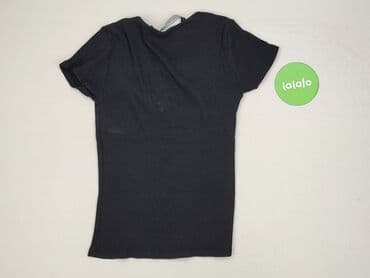 czarne t shirty damskie w serek: T-shirt damski, rozmiar M — 3