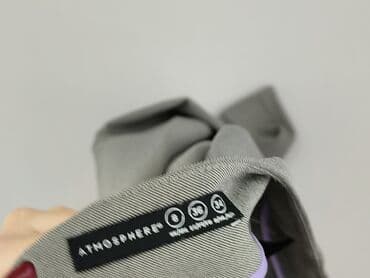 szare szerokie jeansy: Atmosphere, Spodnie materiałowe damskie, rozmiar S — 5