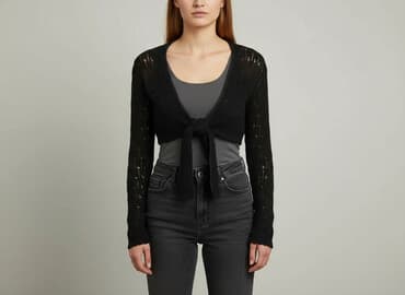 dodatki do czarnej bluzki: Kardigan damski, rozmiar M — 6