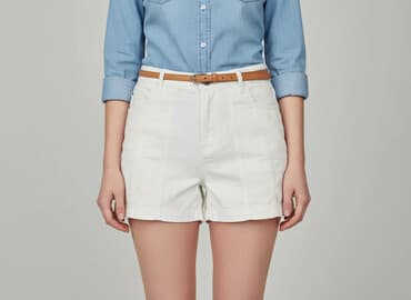 szorty biale zara: Zara, Szorty damskie, rozmiar S — 1