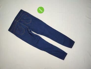 legginsy woskowane wysoki stan: Denim Co, Jeansy damskie, rozmiar L — 3