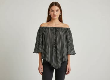 modna kiecka sukienka nietoperz: Bluzka damska, rozmiar S — 1