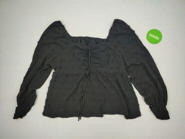 modne bluzki z bufiastymi rękawami: Bluzka damska, rozmiar L — 2